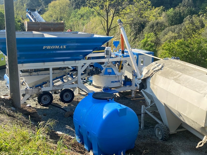 35m³/h Mobile Concrete Batching Plant